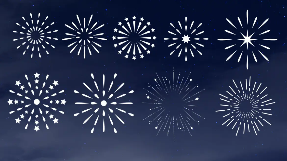 10款烟花火焰PS笔刷高清节日庆典特效背景设计素材ABR文件