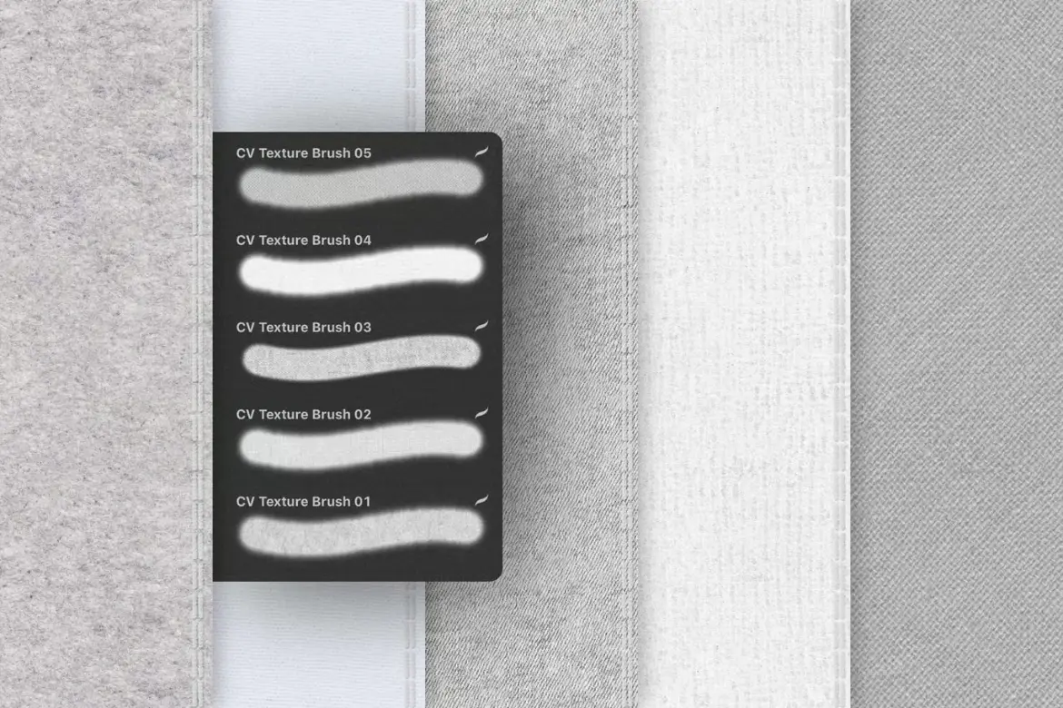 82款针线与织物Procreate笔刷套装手缝质感刺绣布料纹理插画素材