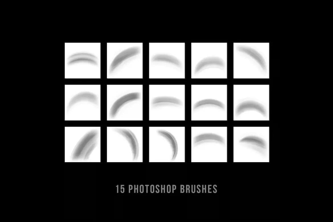 15款彩虹弧光PS笔刷梦幻渐变光效人像海报设计叠加素材