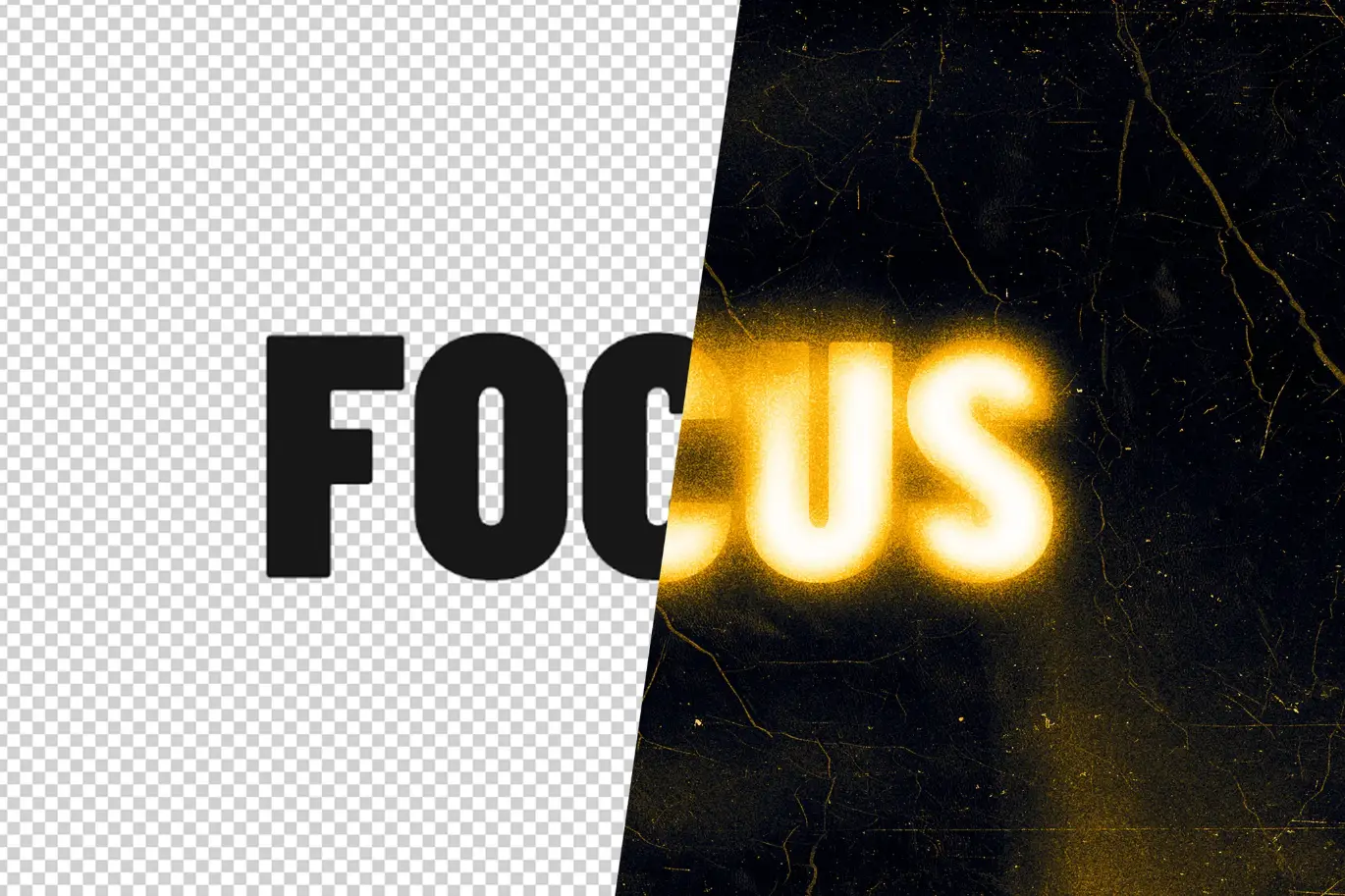 动态模糊文字PSD特效模板可编辑智能对象海报标题设计素材