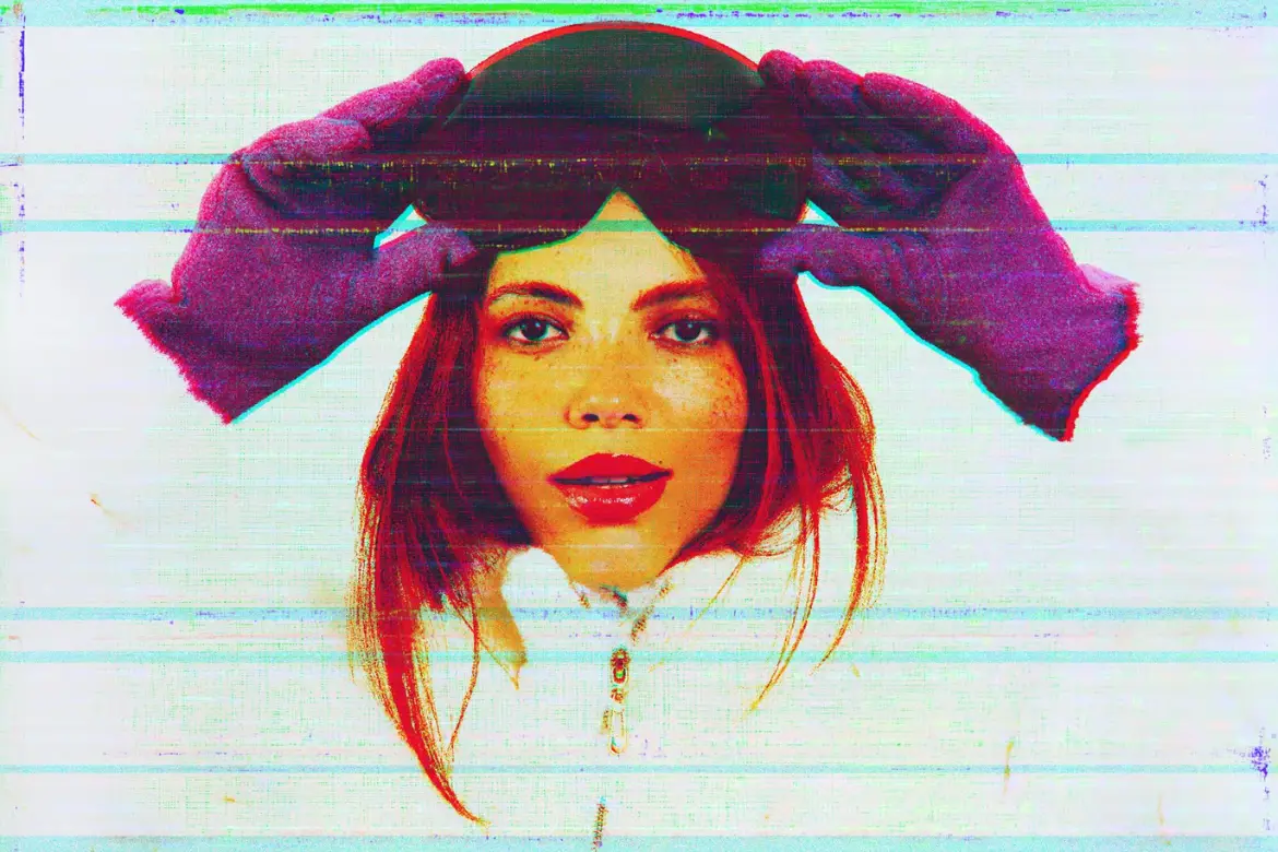 VHS复古照片PSD特效模板智能对象可调色怀旧风格滤镜素材