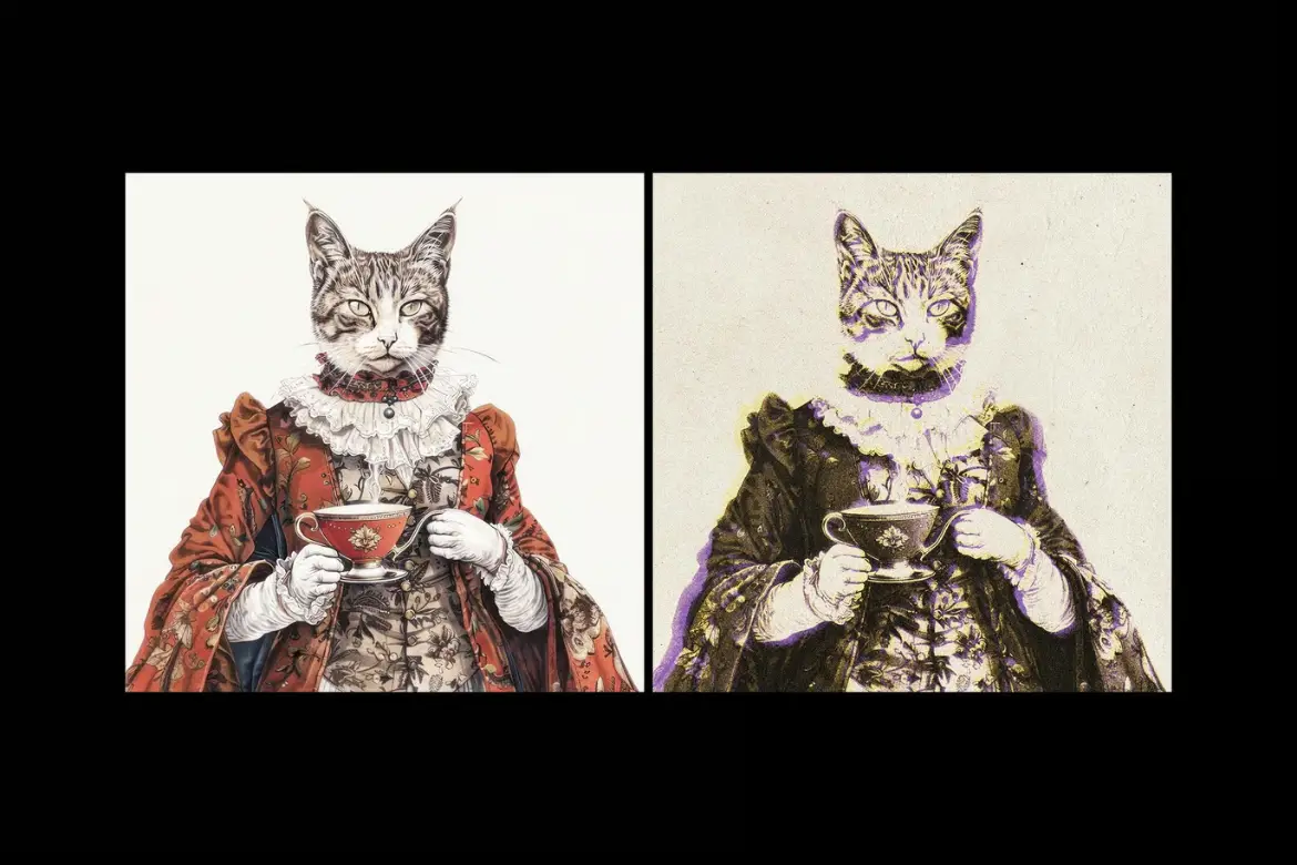 复古纸张印刷PSD照片特效 Vintage Paper Print Effect