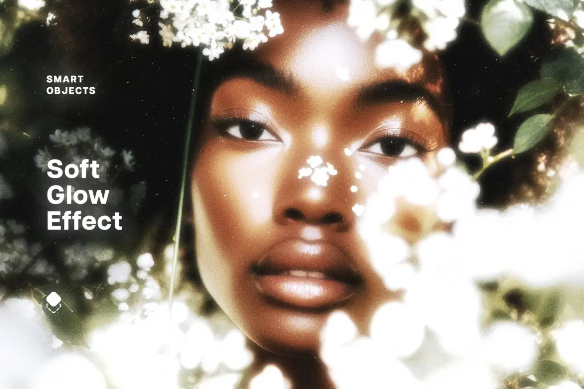 柔光晕影PSD照片特效模板 Soft Glow Photo Effect