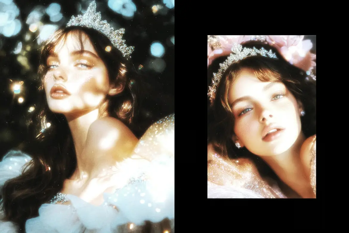 柔光晕影PSD照片特效模板 Soft Glow Photo Effect