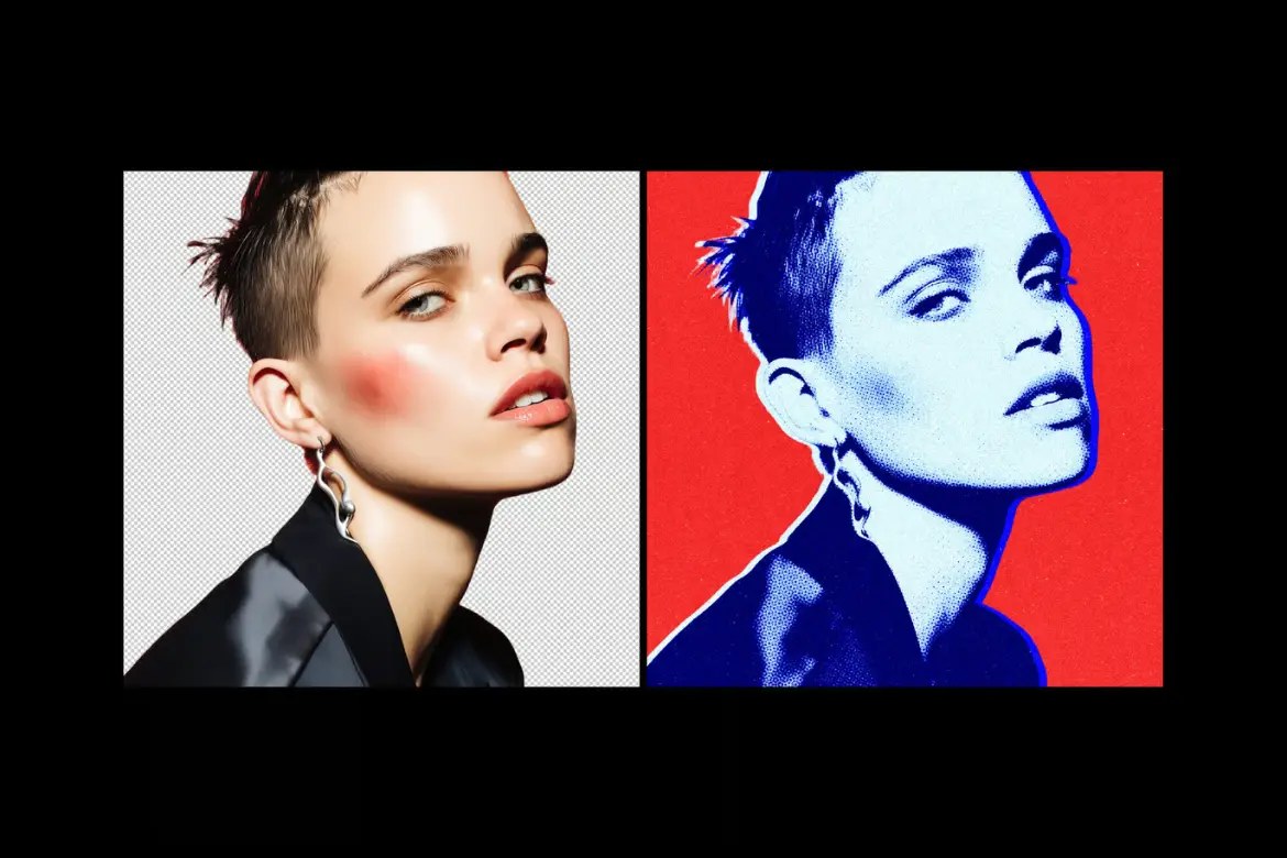 网点印刷PSD照片特效模板 Halftone Print Effect 网点印刷PSD照片特效模板 Halftone Print Effect