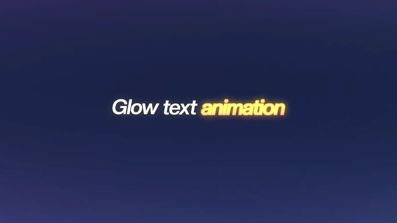 霓虹发光文字AE动画模板 Glow Text Animation