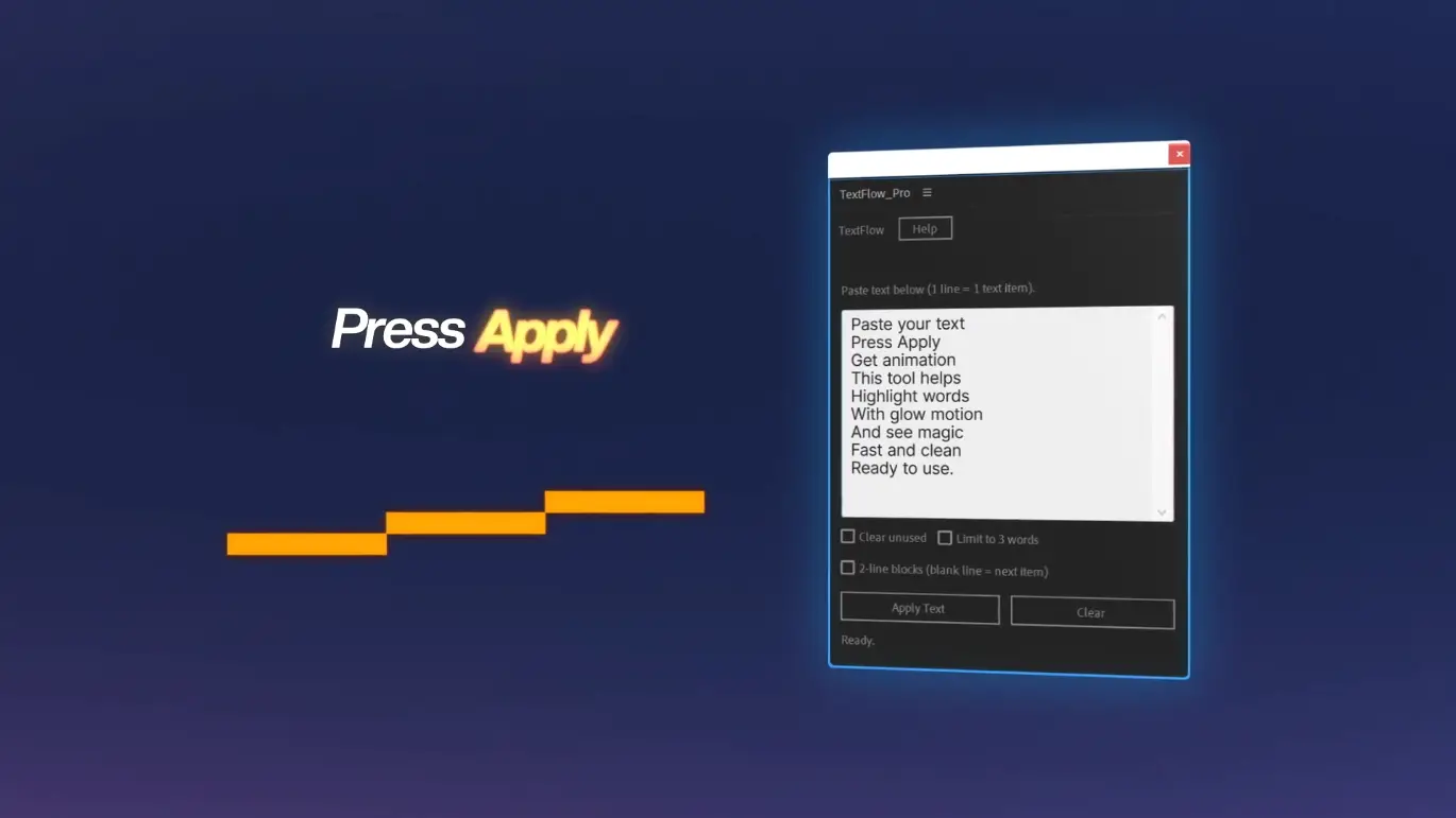 霓虹发光文字AE动画模板 Glow Text Animation