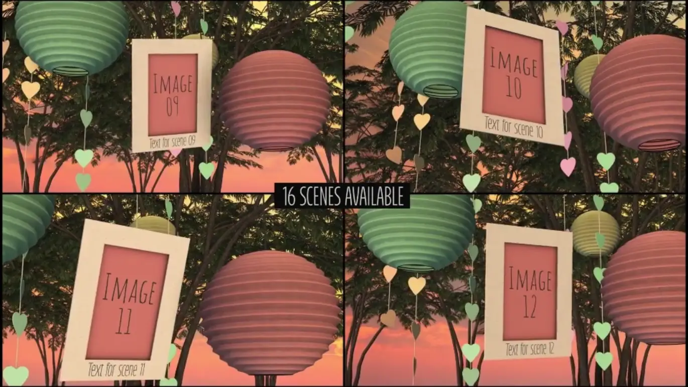 优雅婚礼相册AE幻灯片模板 Wedding Photo Slideshow