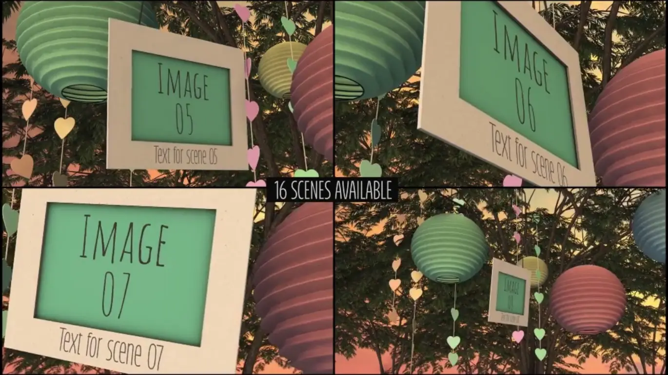 优雅婚礼相册AE幻灯片模板 Wedding Photo Slideshow