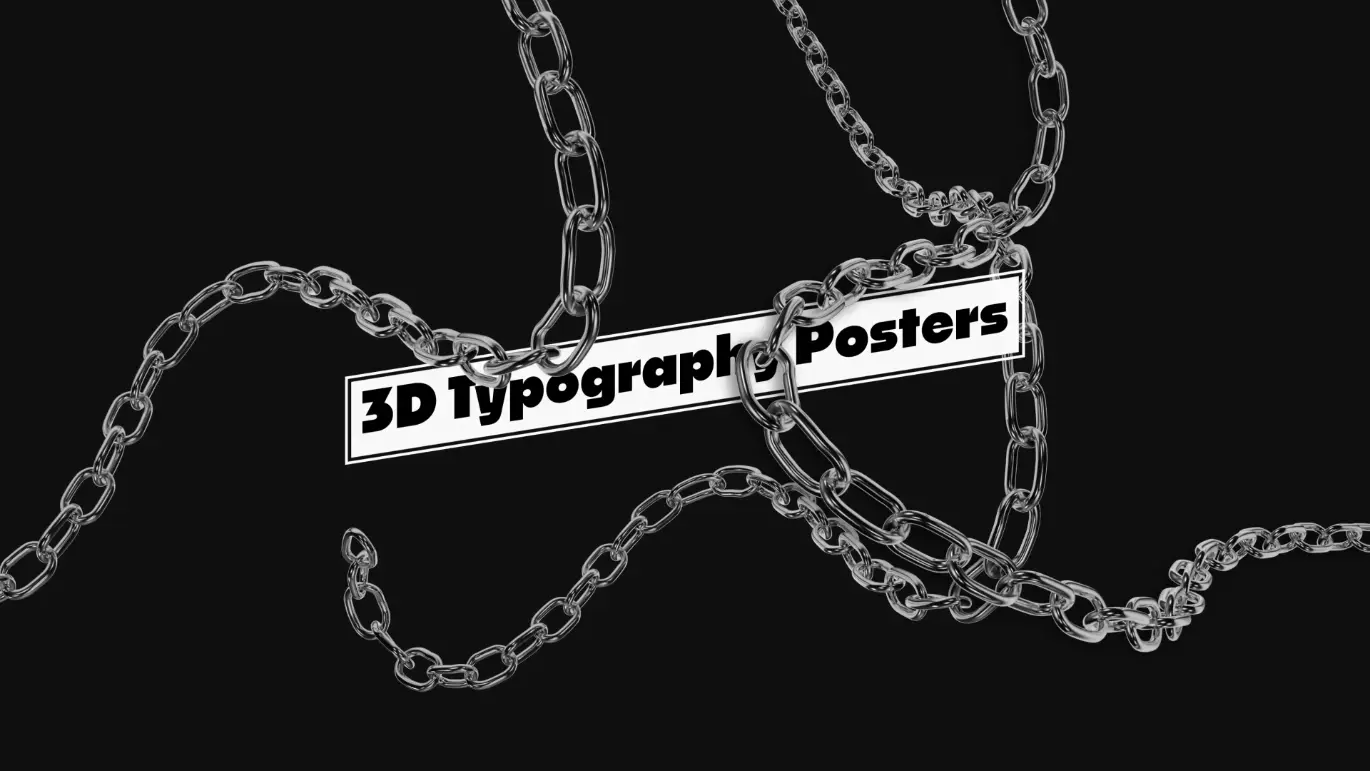 3D立体文字海报PR动态图形模板 3D Typography Poster MOGRT