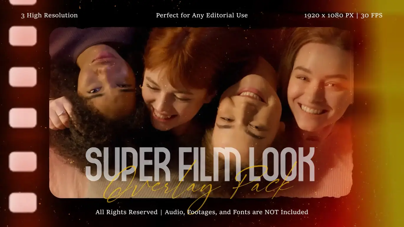 超级胶片感AE叠加素材包 Super Film Look Overlay Pack for After Effects