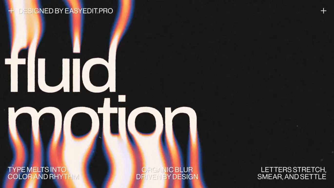 液体模糊文字AE动画模板 Liquid Blur Typography