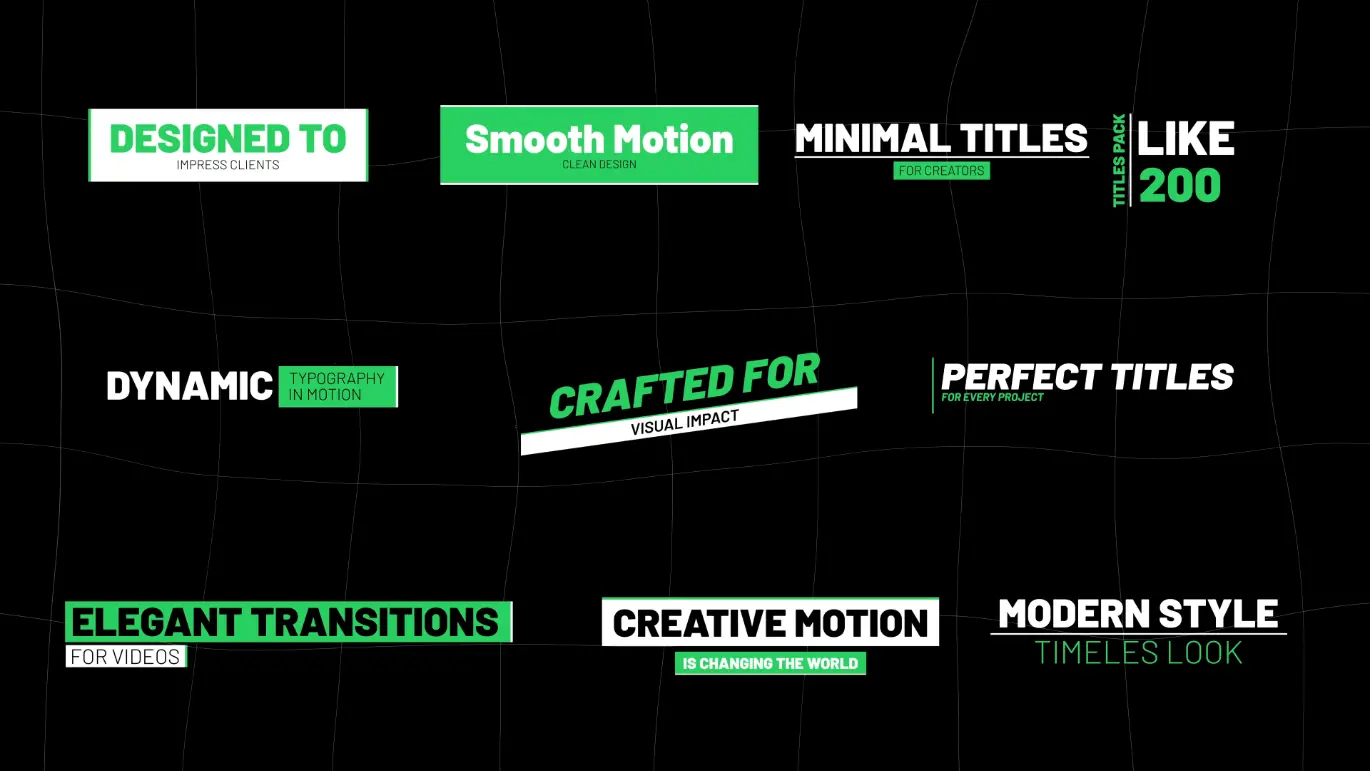 简约动态标题AE动画模板 Clean Titles \ AE