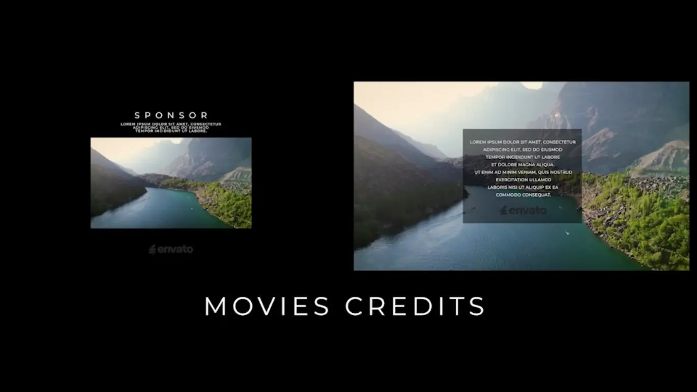 电影感片尾字幕PR模板 Movies Credits