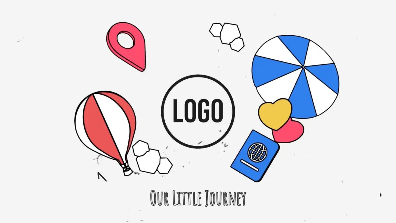 卡通风格旅行开场AE视频模板 Cartoon Style Travel Opener