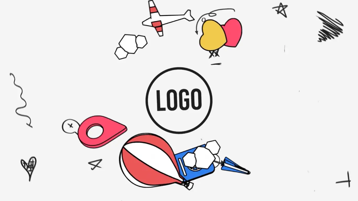 卡通风格旅行开场AE视频模板 Cartoon Style Travel Opener