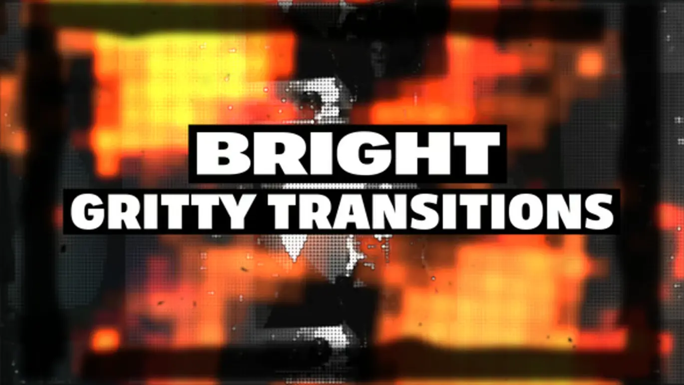 明亮颗粒感转场AE特效模板 Bright Gritty Transitions
