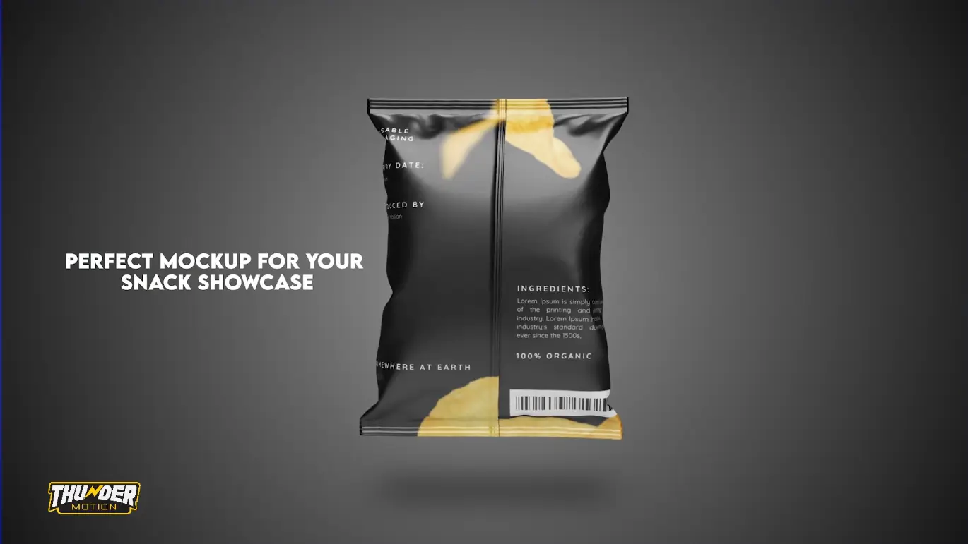 3D零食包装AE样机模板 3D Snack Packaging Mockup