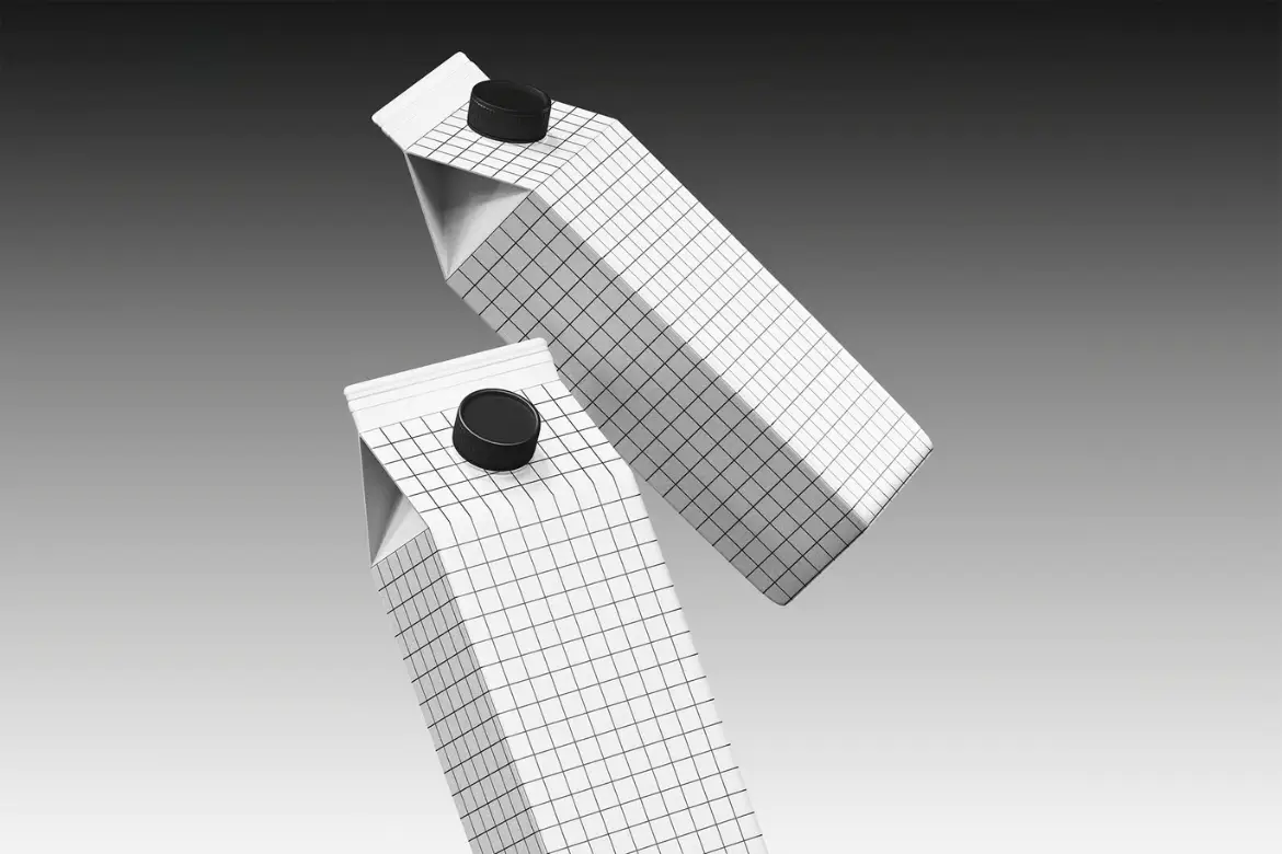 饮品包装盒PSD样机模板 Drink Packaging Box Mockup