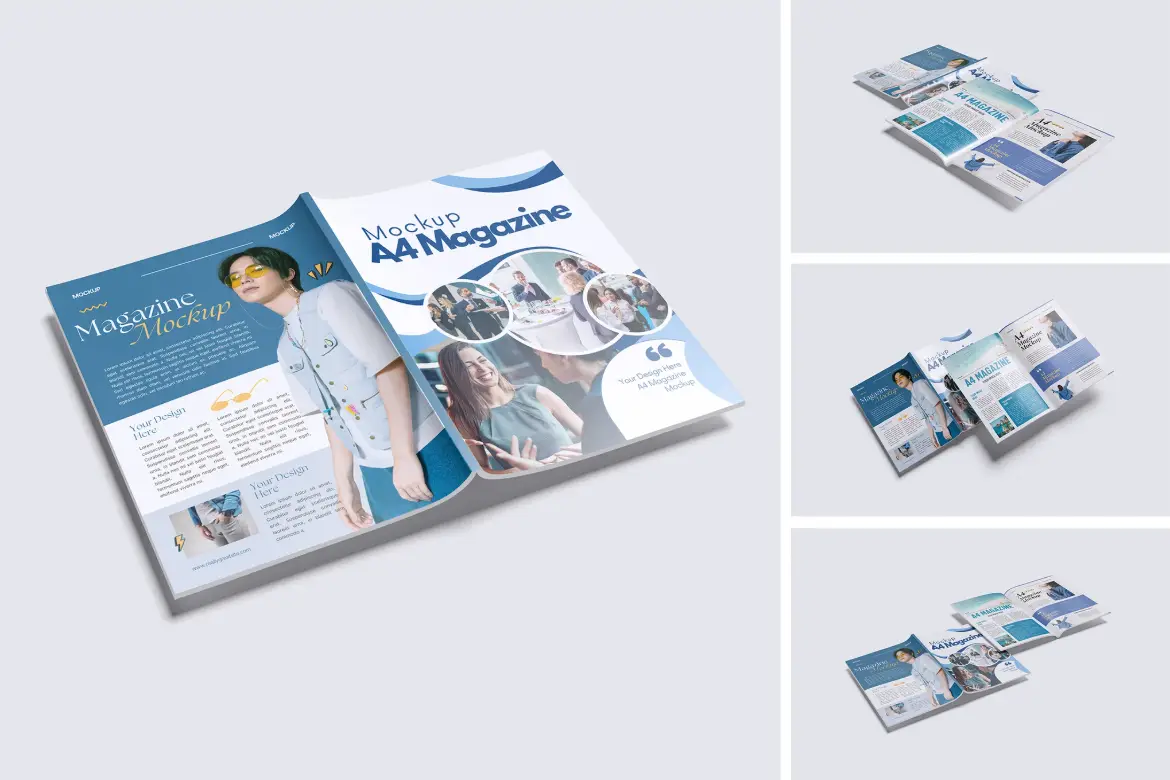 A4杂志画册PSD样机模板 A4 Magazine Mockup