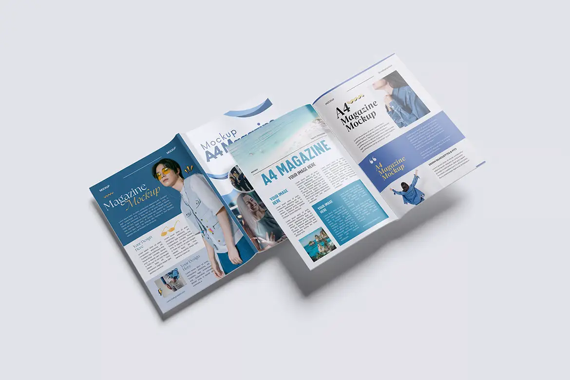 A4杂志画册PSD样机模板 A4 Magazine Mockup