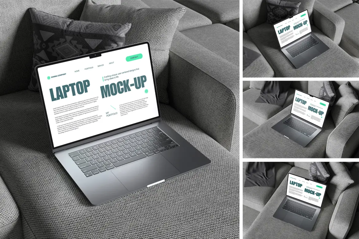 笔记本电脑PSD样机模板 Laptop Mockup