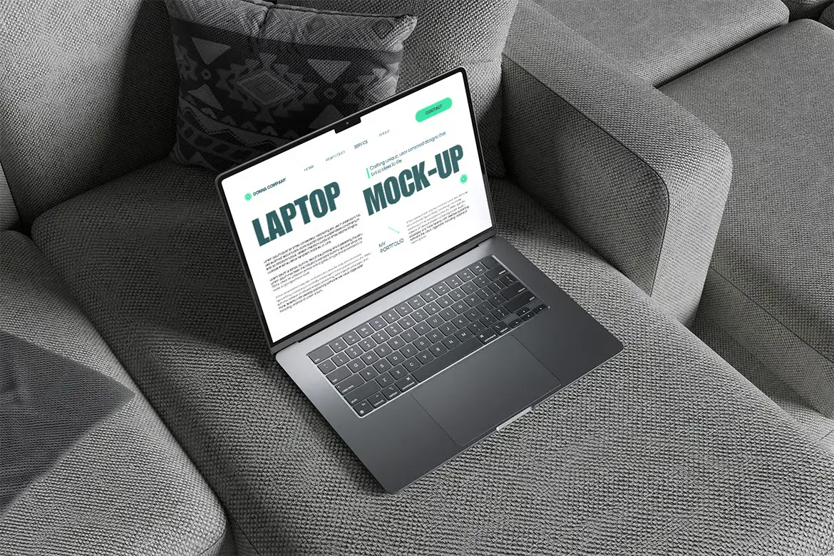 笔记本电脑PSD样机模板 Laptop Mockup