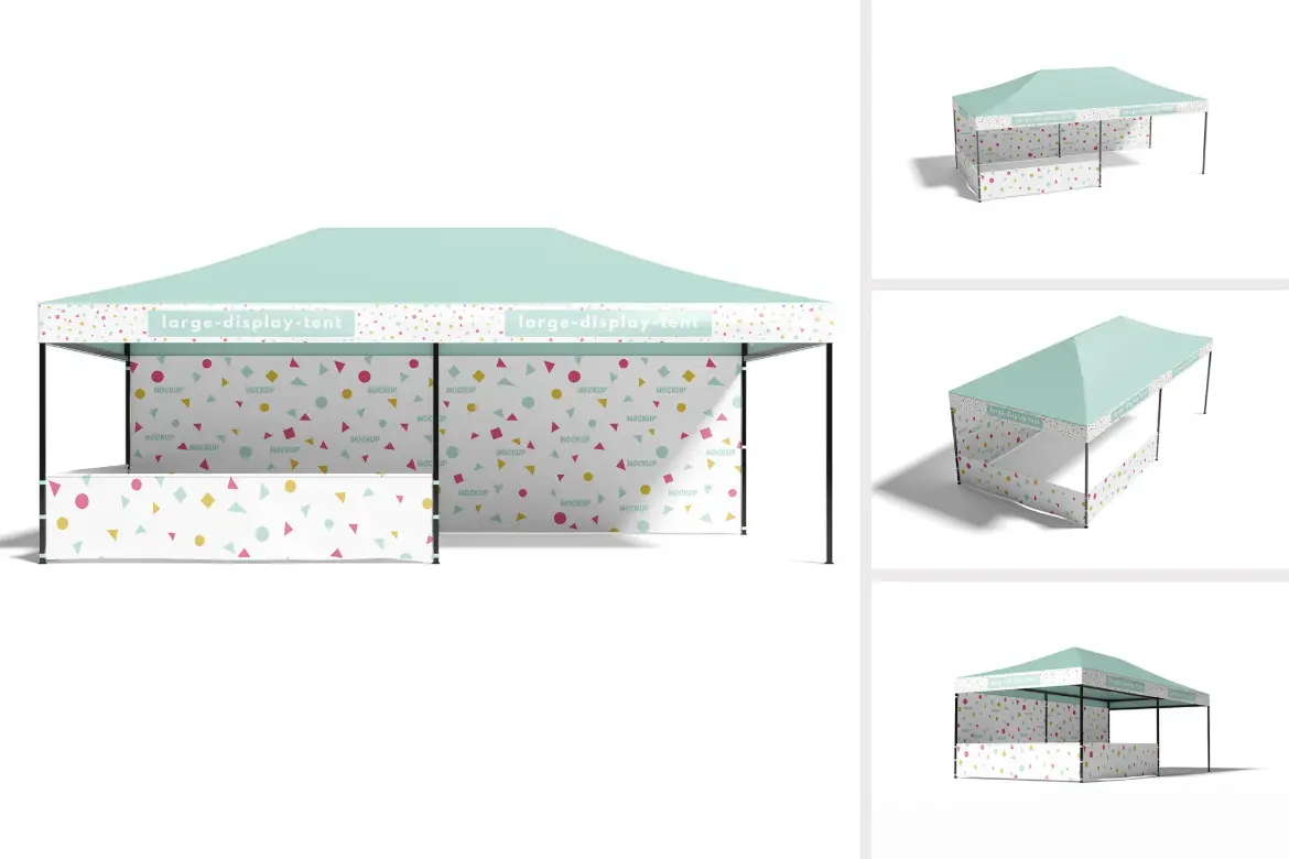 促销帐篷PSD样机模板 Advertising Tent Mockup