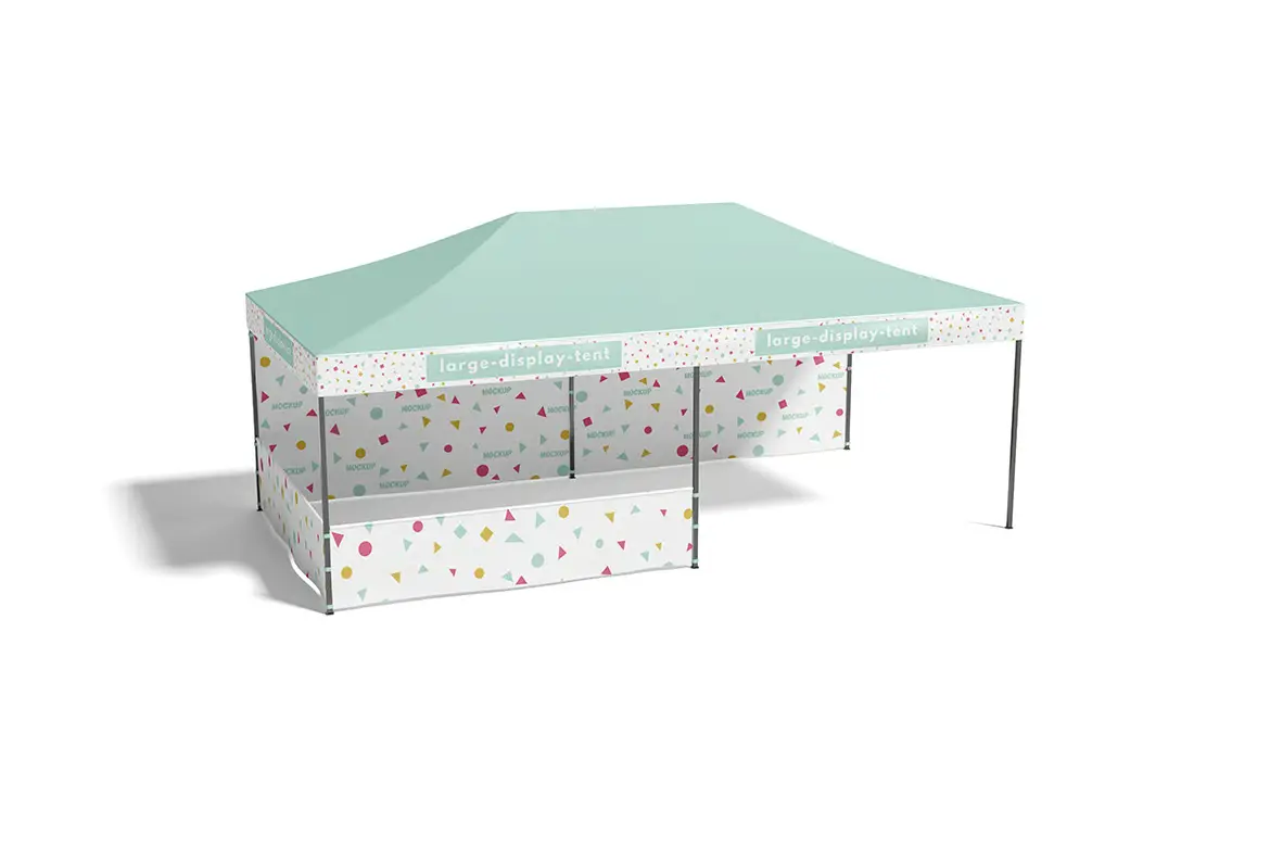 促销帐篷PSD样机模板 Advertising Tent Mockup
