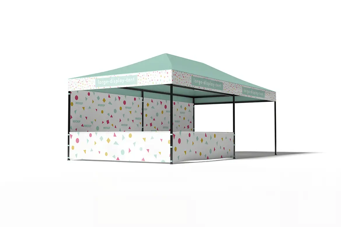 促销帐篷PSD样机模板 Advertising Tent Mockup