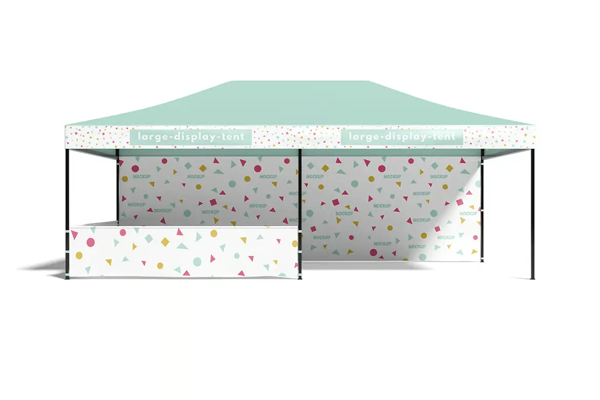 促销帐篷PSD样机模板 Advertising Tent Mockup