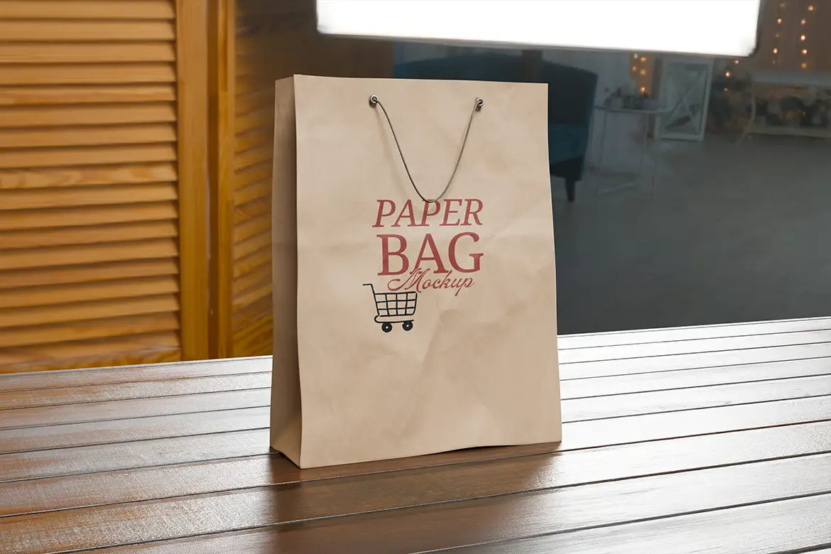 环保纸袋PSD样机模板套装 Paper Bag Mockup Set