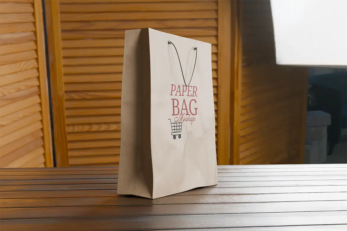环保纸袋PSD样机模板套装 Paper Bag Mockup Set