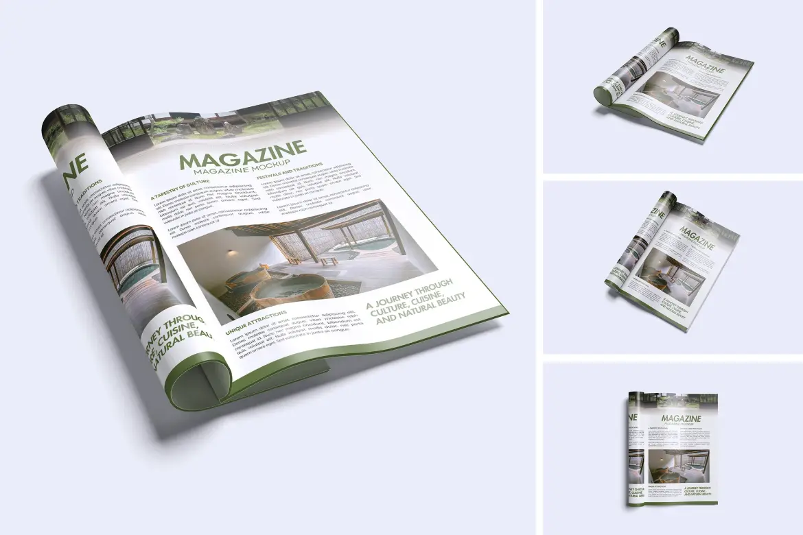 杂志画册PSD样机模板 Magazine Mockup Set