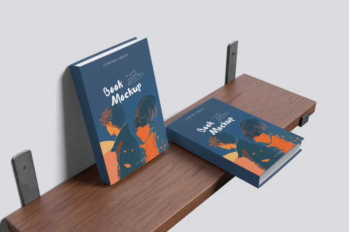 书籍封面PSD样机模板 Book Cover Mockup
