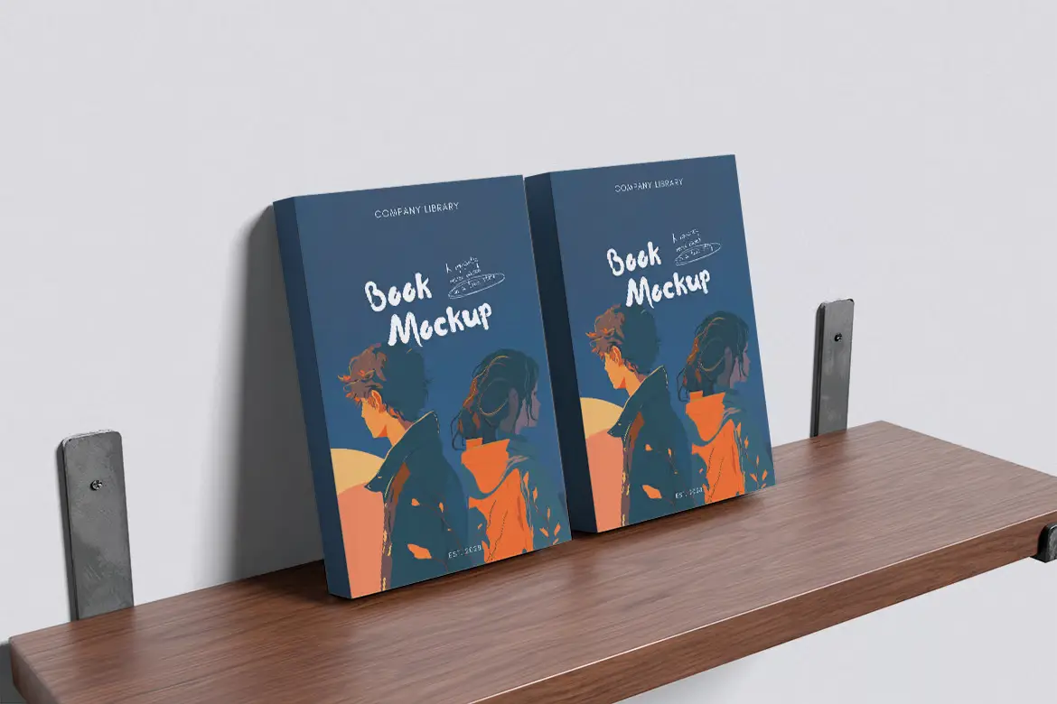 书籍封面PSD样机模板 Book Cover Mockup