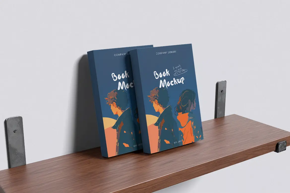 书籍封面PSD样机模板 Book Cover Mockup