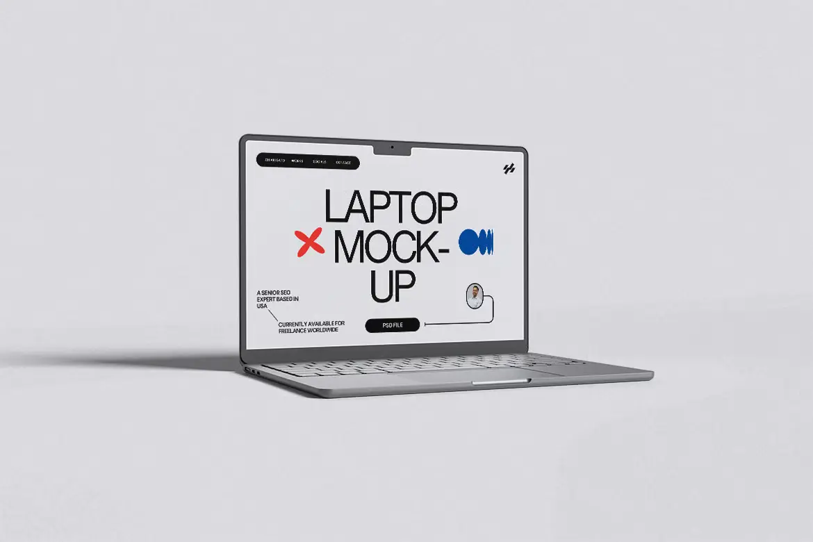 笔记本电脑PSD样机模板 High Quality Laptop Mockup