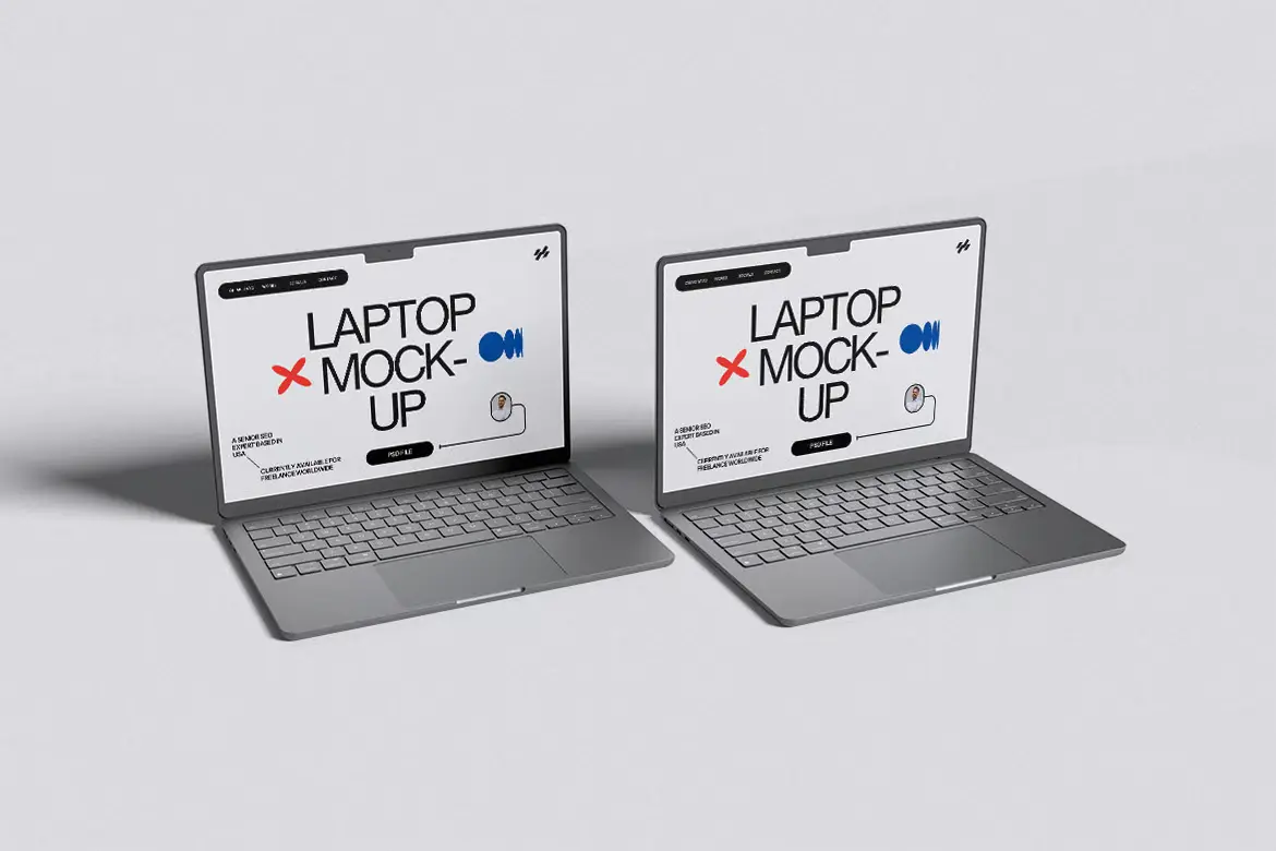 笔记本电脑PSD样机模板 High Quality Laptop Mockup