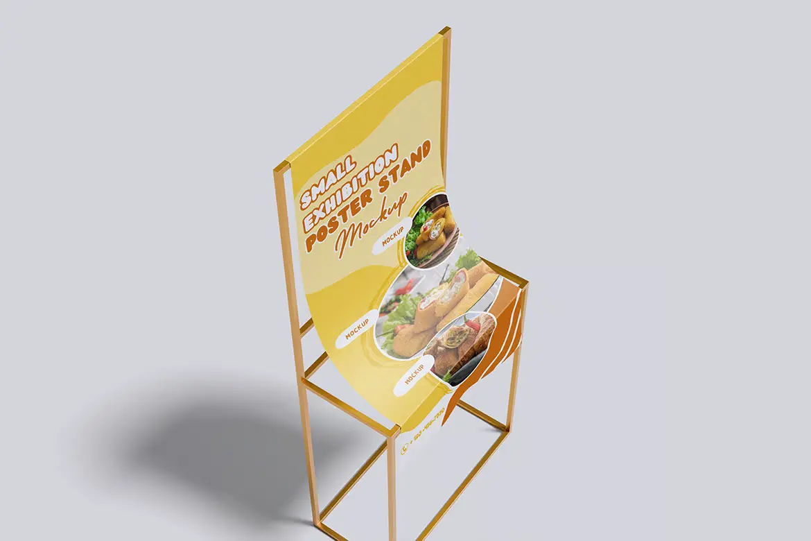 高品质立式海报架PSD样机模板 High Quality Stand Poster Mockup