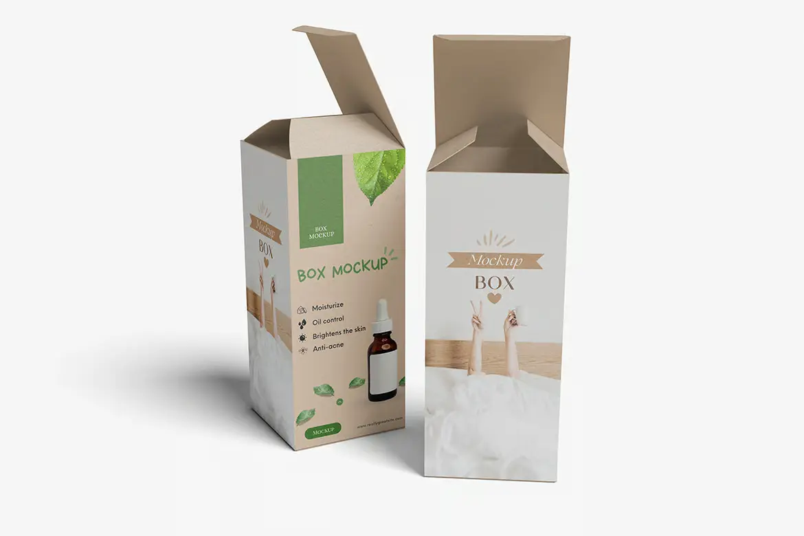 高品质包装盒PSD样机模板 High Quality Packaging Box Mockup