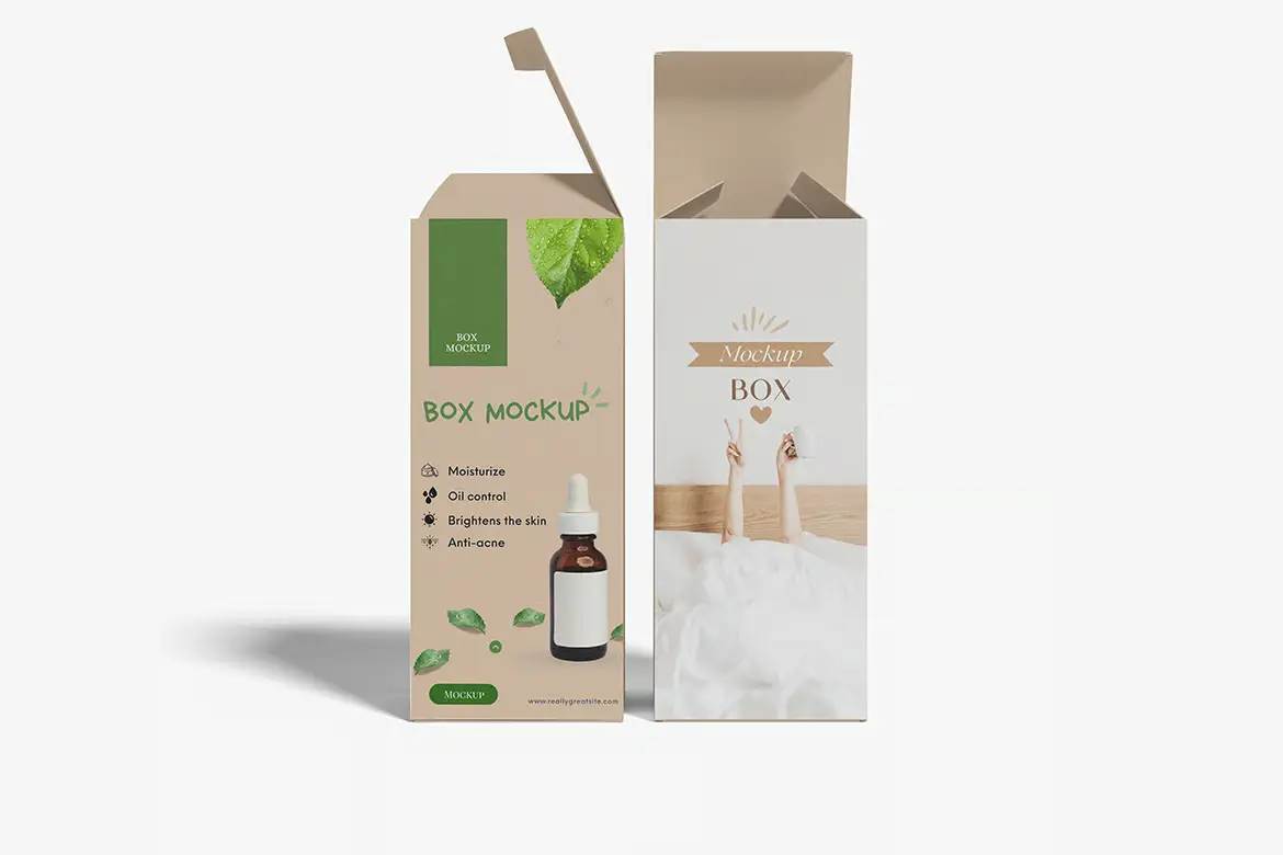 高品质包装盒PSD样机模板 High Quality Packaging Box Mockup