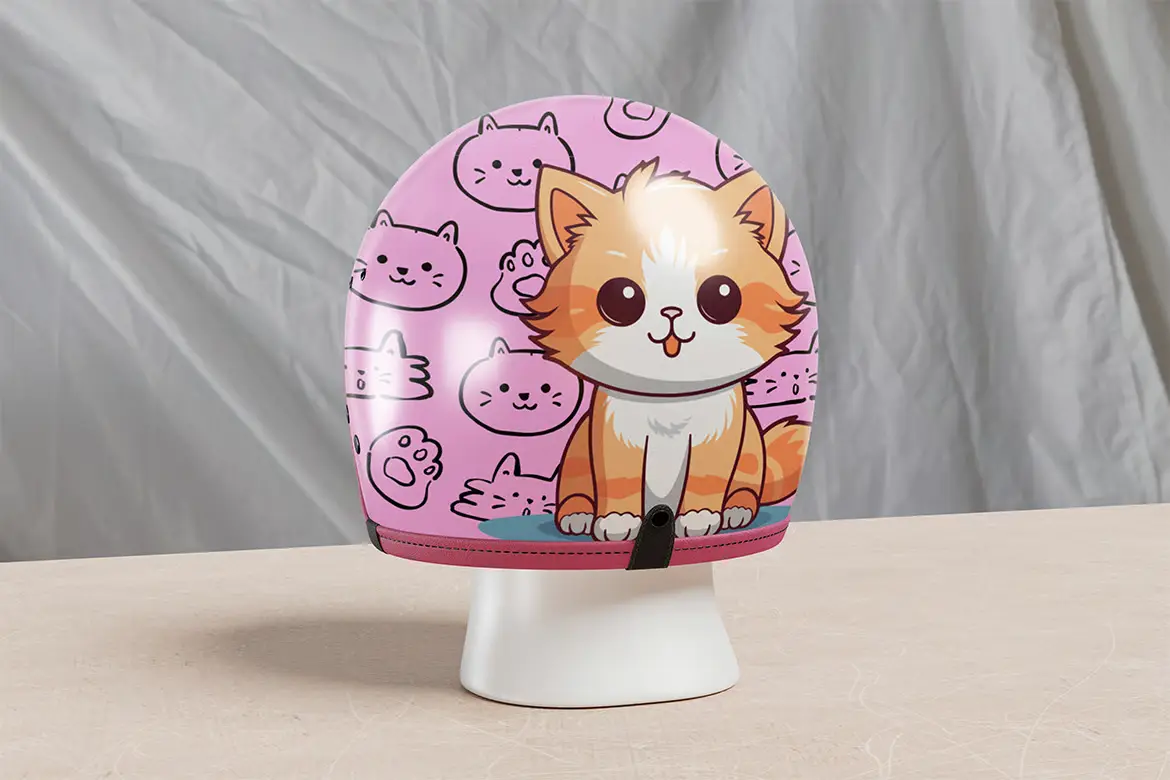 高品质摩托车头盔PSD样机模板 High Quality Motorcycle Helmet Mockup