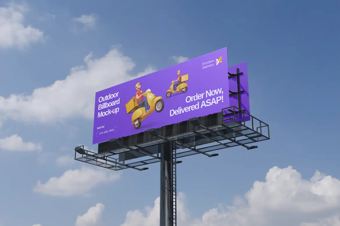高品质广告牌PSD样机模板 High Quality Billboard Mockup