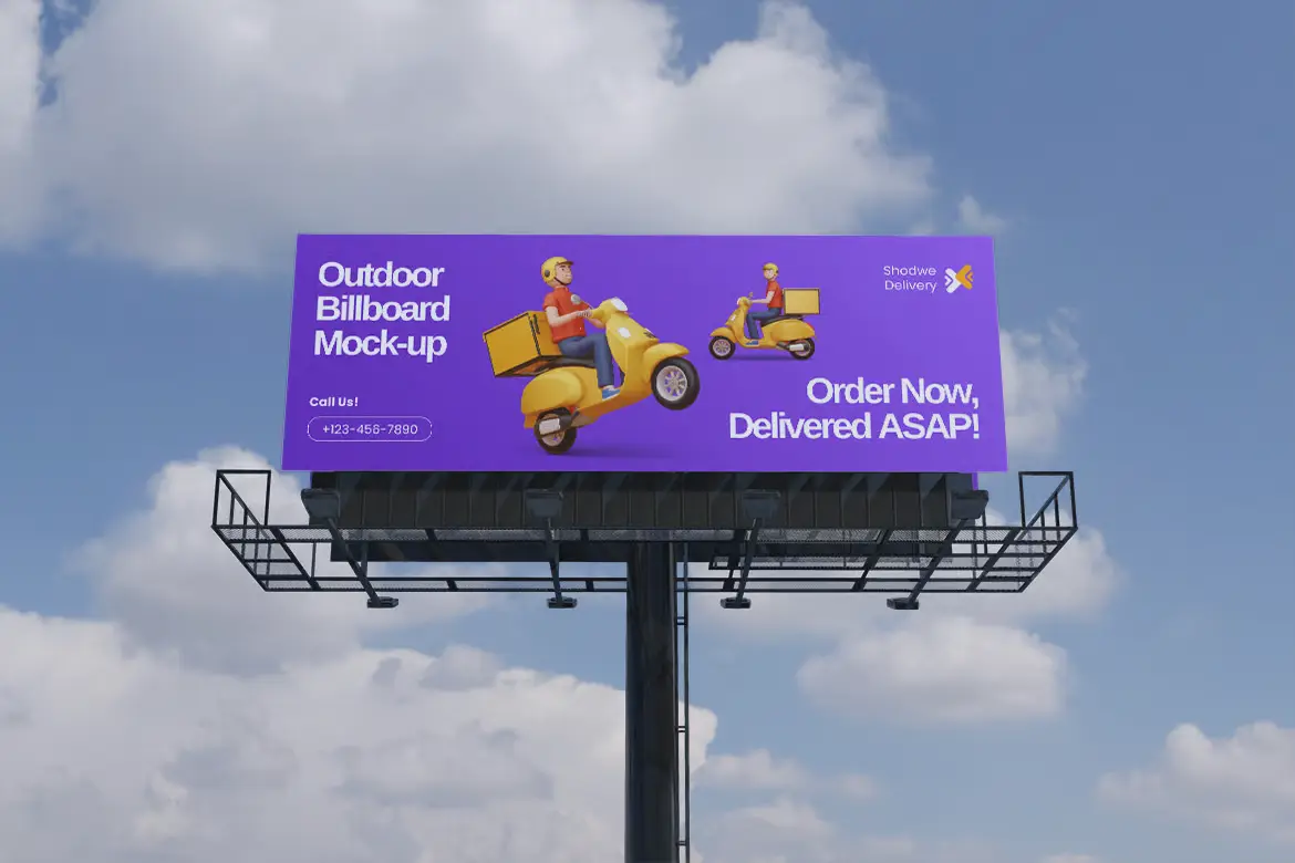 高品质广告牌PSD样机模板 High Quality Billboard Mockup