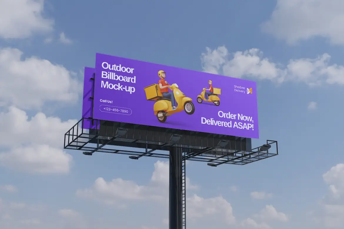 高品质广告牌PSD样机模板 High Quality Billboard Mockup