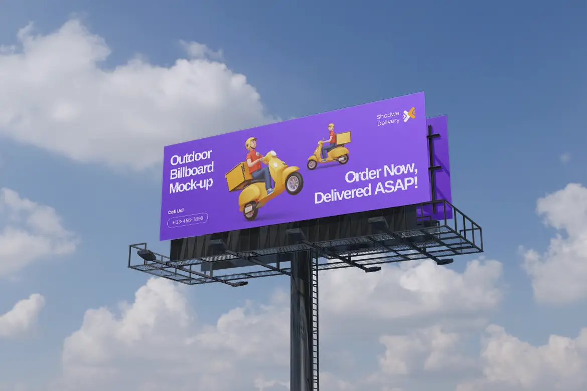 高品质广告牌PSD样机模板 High Quality Billboard Mockup