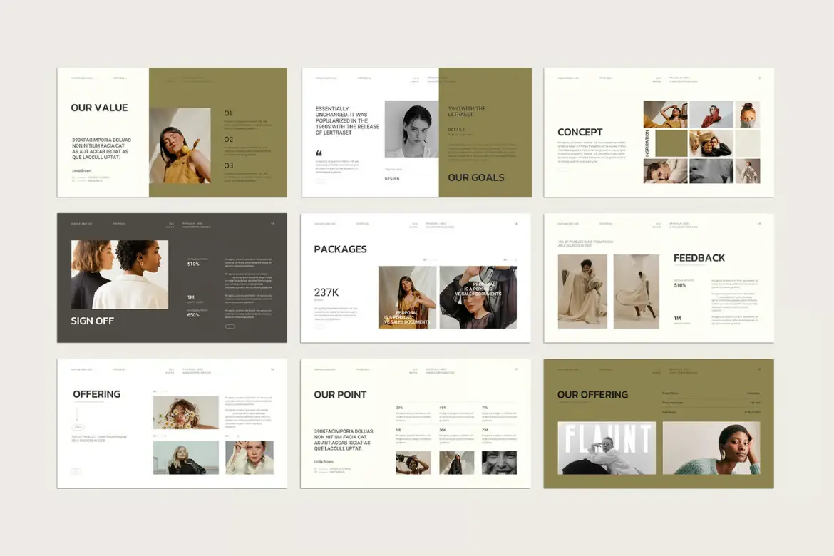 27页品牌策划提案PPT模板 Brand Proposal PowerPoint Template