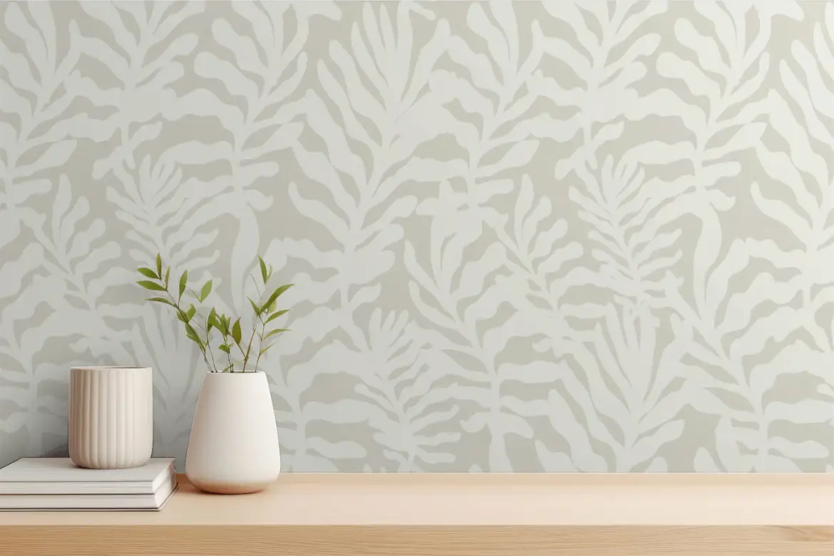 微妙海洋植物无缝图案 Subtle Ocean Flora