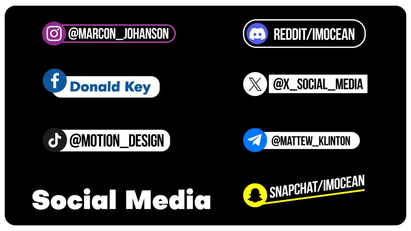 15款社交媒体图标动画AE模板 Social Media